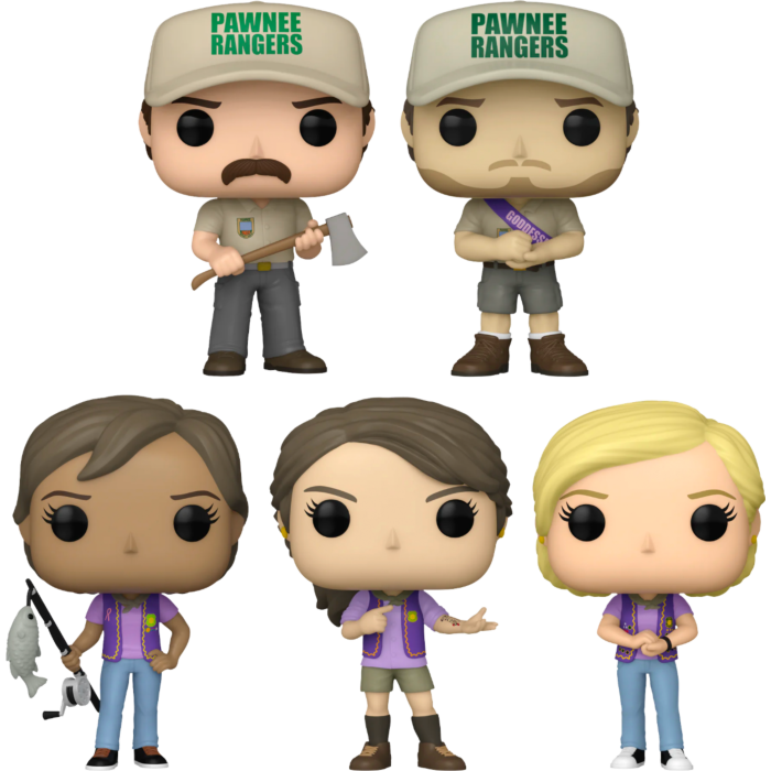 Funko Pop! Parks and Recreation - Pawnee Rangers - Bundle (Set of 5) - Pop Basement