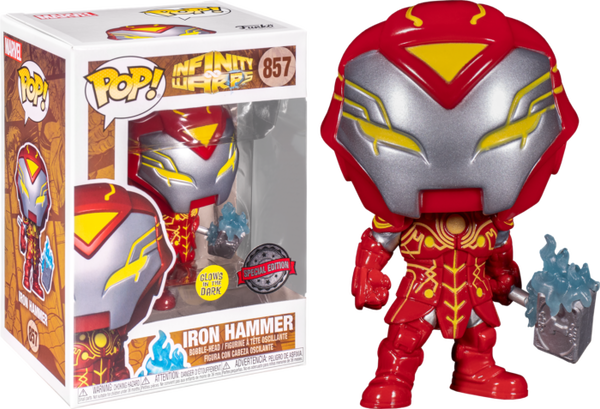 Funko Pop! Infinity Warps - Iron Hammer with Mjolnir Glow in the Dark #857 - Pop Basement