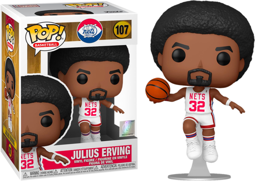 Funko Pop! NBA Basketball - Julius Erving Brooklyn Nets #107 - Pop Basement