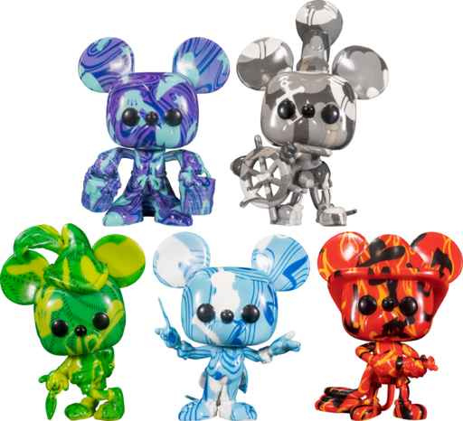 Funko Pop! Mickey Mouse - Artist Series with Pop! Protector - Bundle (Set of 5) - Pop Basement