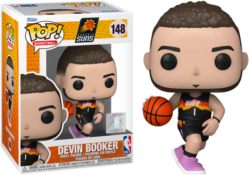 Funko Pop! NBA Basketball - Devin Booker Phoenix Suns 2021 City Edition Jersey #148 - Pop Basement