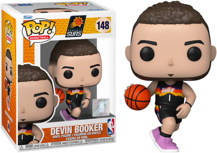Funko Pop! NBA Basketball - Devin Booker Phoenix Suns 2021 City Edition Jersey #148 - Pop Basement