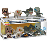 Funko Pop! Jurassic World: Dominion - Tyrannosaurus, Atrociraptor, Giganotosaurus & Velociraptor - 4-Pack - Pop Basement