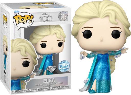 Funko Pop! Frozen (2013) - Elsa Disney 100th Diamond Glitter #1319 - Pop Basement