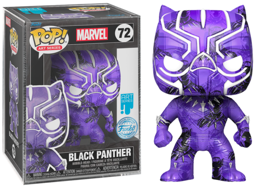 Funko Pop! Black Panther (2018) - Black Panther Artist Series #72 with Pop! Protector by Nikkolas Smith - Pop Basement