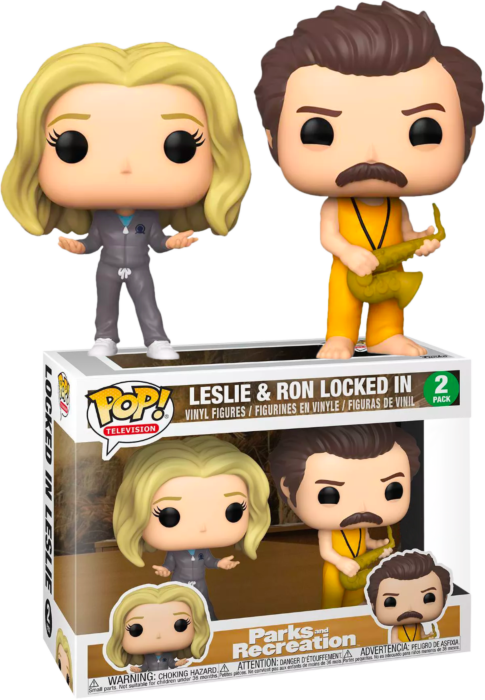Funko Pop! Parks and Recreation - Ron & Leslie Locked In - 2-Pack - Pop Basement