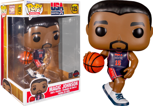 Funko Pop! NBA Basketball - Magic Johnson 1992 Team USA Jersey 10" #125 - Pop Basement