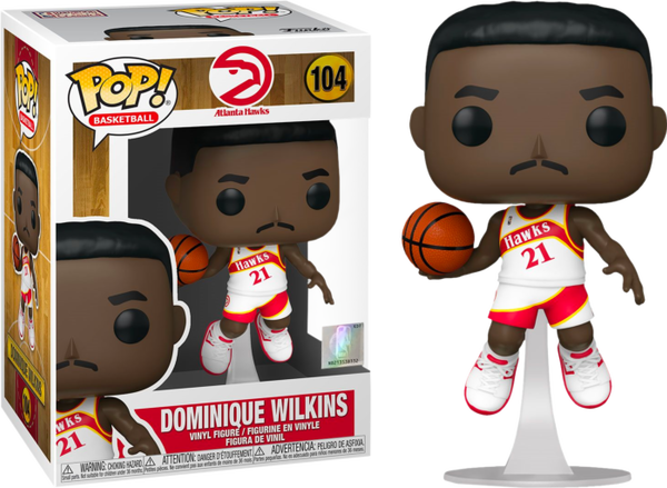 Funko Pop! NBA Basketball - Dominique Wilkins Atlanta Hawks #104 - Pop Basement