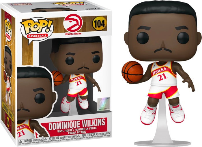 Funko Pop! NBA Basketball - Dominique Wilkins Atlanta Hawks #104 - Pop Basement
