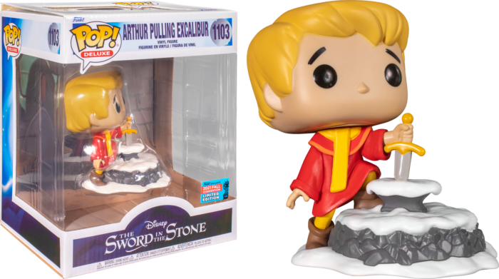 Funko Pop! The Sword in the Stone - Arthur Pulling Excalibur Deluxe #1103 (2021 Fall Convention Exclusive) - Pop Basement