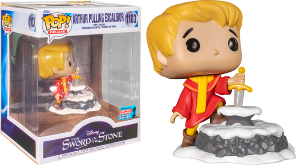 Funko Pop! The Sword in the Stone - Arthur Pulling Excalibur Deluxe #1103 (2021 Fall Convention Exclusive) - Pop Basement