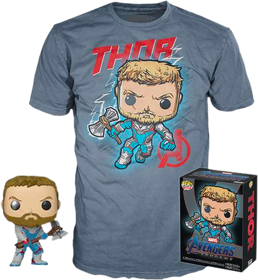 Funko - Avengers 4: Endgame - Thor - Vinyl Figure & T-Shirt Box Set - Pop Basement