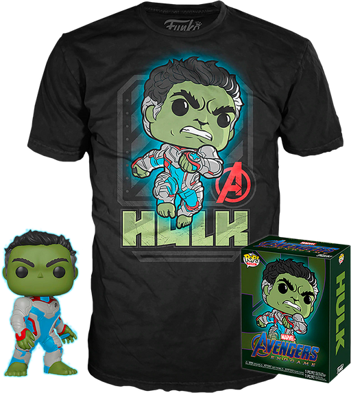 Funko - Avengers 4: Endgame - Hulk - Vinyl Figure & T-Shirt Box Set - Pop Basement