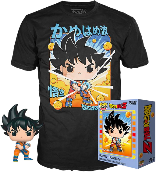 Funko - Dragon Ball Z - Goku Kamehameha - Vinyl Figure & T-Shirt Box Set - Pop Basement