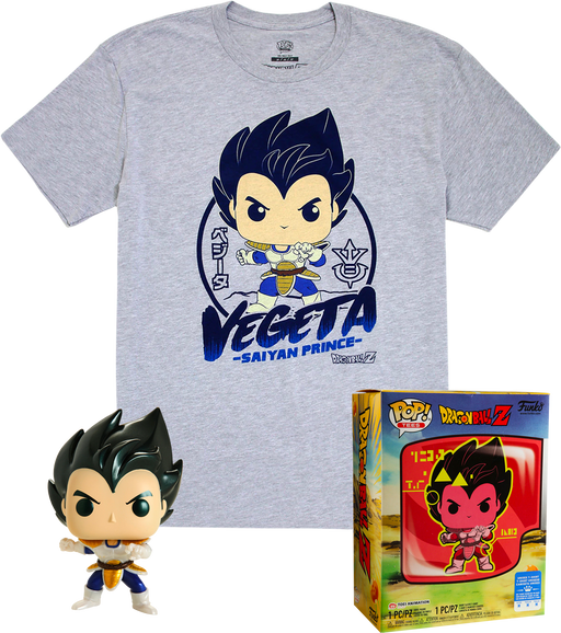 Funko - Dragon Ball Z - Vegeta Metallic - Vinyl Figure & T-Shirt Box Set - Pop Basement