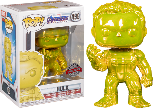Funko Pop! Avengers 4: Endgame - Hulk with Nano Gauntlet Yellow Chrome #499 - Pop Basement