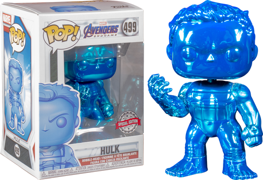 Funko Pop! Avengers 4: Endgame - Hulk with Nano Gauntlet Blue Chrome #499 - Pop Basement