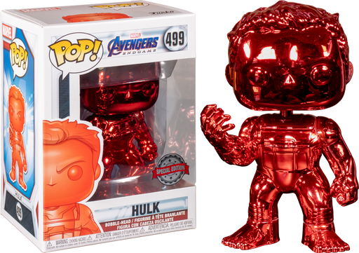 Funko Pop! Avengers 4: Endgame - Hulk with Nano Gauntlet Red Chrome #499 - Pop Basement