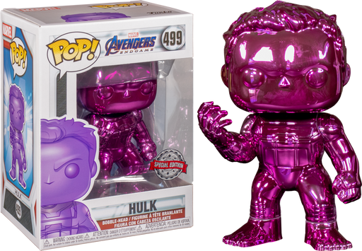 Funko Pop! Avengers 4: Endgame - Hulk with Nano Gauntlet Purple Chrome #499 - Pop Basement