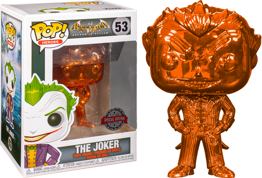 Funko Pop! Batman: Arkham Asylum - The Joker Orange Chrome #53 - Pop Basement
