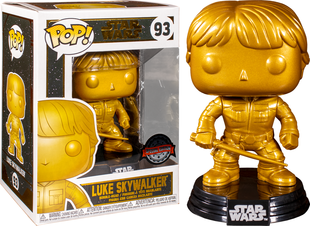 Funko Pop! Star Wars - Luke Skywalker Metallic Gold #93 - Pop Basement