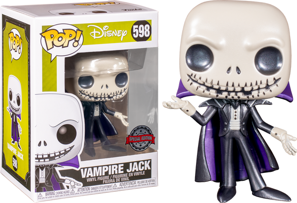 Funko Pop! The Nightmare Before Christmas - Vampire Jack Metallic #598 - Pop Basement