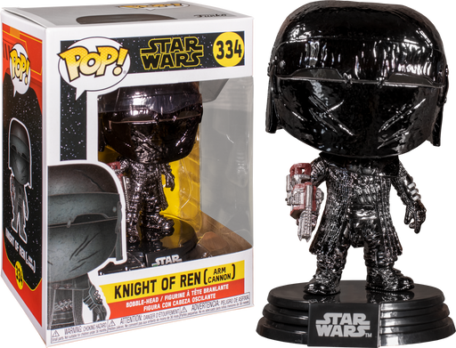 Funko Pop! Star Wars Episode IX: The Rise Of Skywalker - Knight Of Ren with Cannon Hematite Chrome #334 - Pop Basement