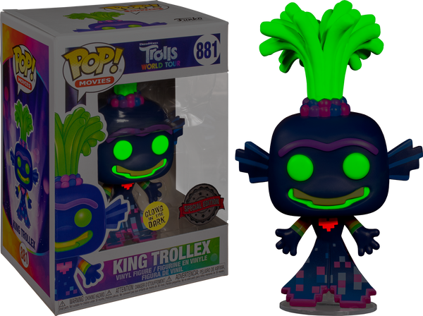 Funko Pop! Trolls World Tour - King Trollex Glow in the Dark #881 - Pop Basement