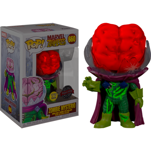 Funko Pop! Marvel Zombies - Mysterio Zombie Glow in the Dark #660 - Pop Basement