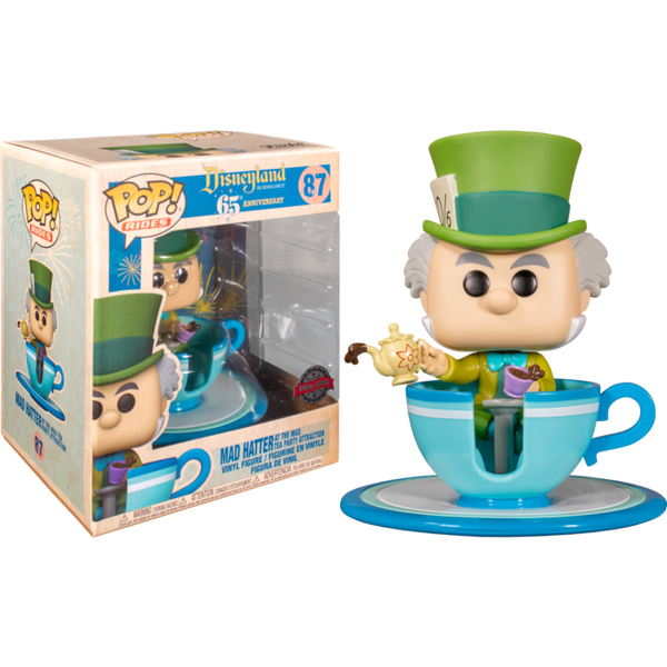 Funko Pop! Rides - Alice in Wonderland - Mad Hatter with Teacup Tea Party Attraction Disneyland 65th Anniversary #87 - Pop Basement