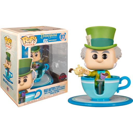 Funko Pop! Rides - Alice in Wonderland - Mad Hatter with Teacup Tea Party Attraction Disneyland 65th Anniversary #87 - Pop Basement