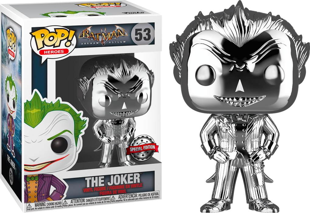 Funko Pop! Batman - The Joker Silver Chrome #53 - Pop Basement