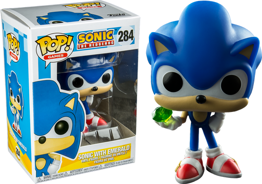 Funko Pop! Sonic the Hedgehog - Sonic with Chaos Emerald #284 - Pop Basement