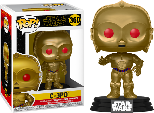Funko Pop! Star Wars Episode IX: The Rise Of Skywalker - C-3PO with Red Eyes Metallic #360 - Pop Basement
